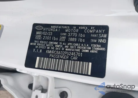 2023 Hyundai Venue Sel from USA, damaged, VIN KMHRC8A32PU246701